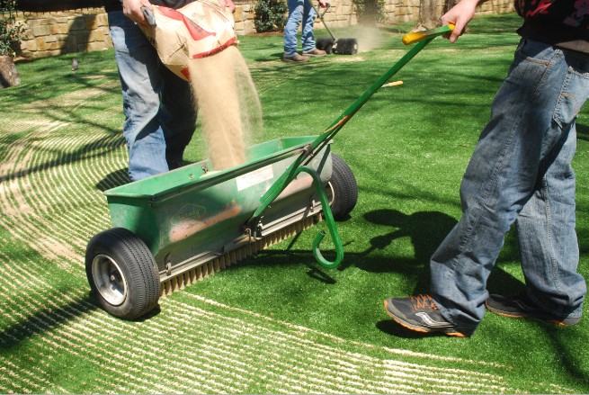 Augusta artificial grass installation - base layer